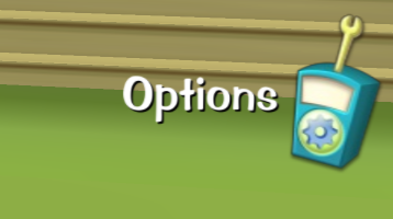 The Options button in the bottom-right corner of the playground.