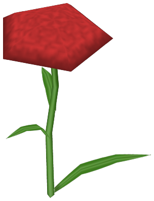 Hybrid Carnation, a red flower in Toontown Rewritten