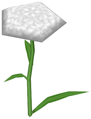 Side Carnation, a white flower in Toontown Rewritten