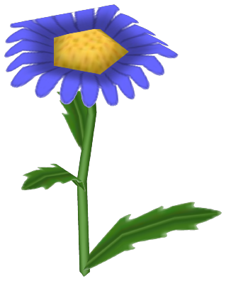 Upsy Daisy, a blue flower in Toontown Rewritten