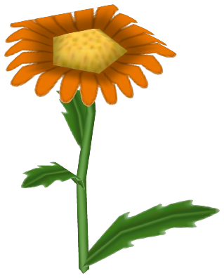 Whoopsie Daisy, a orange flower in Toontown Rewritten