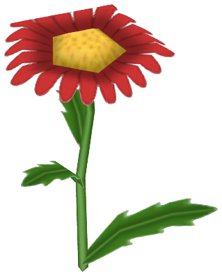Freshasa Daisy, a red flower in Toontown Rewritten