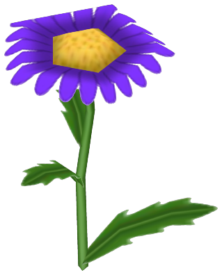 Hazy Dazy, a violet flower in Toontown Rewritten
