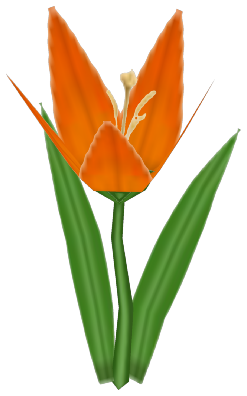 Tiger Lily, a orange flower in Toontown Rewritten