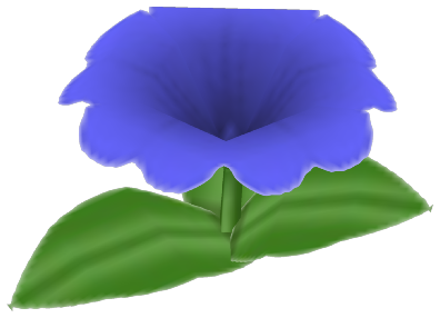 Car Petunia, a blue flower in Toontown Rewritten