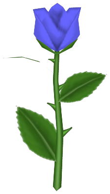 Istilla Rose, a blue flower in Toontown Rewritten