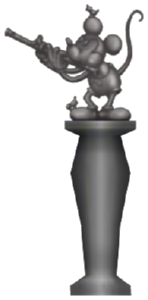 Mickey Statue, a garden statue in Toontown Rewritten