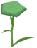 Model Carnation, a green flower in Toontown Rewritten